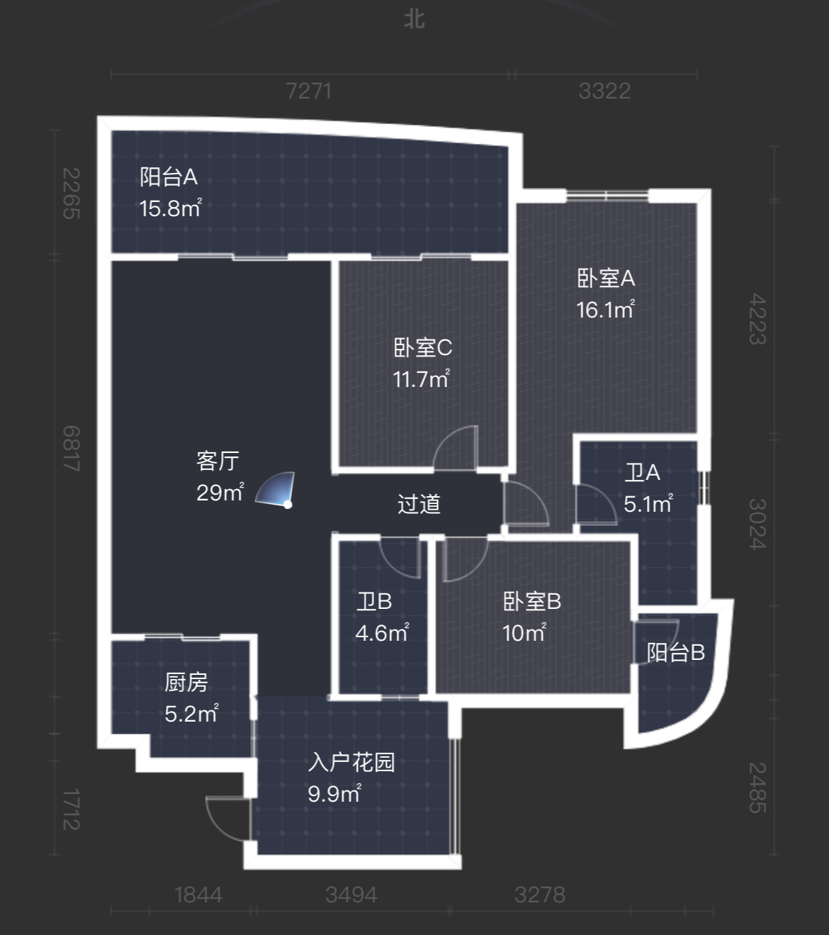 海域阳光（一二期）  3室2厅2卫   180.00万