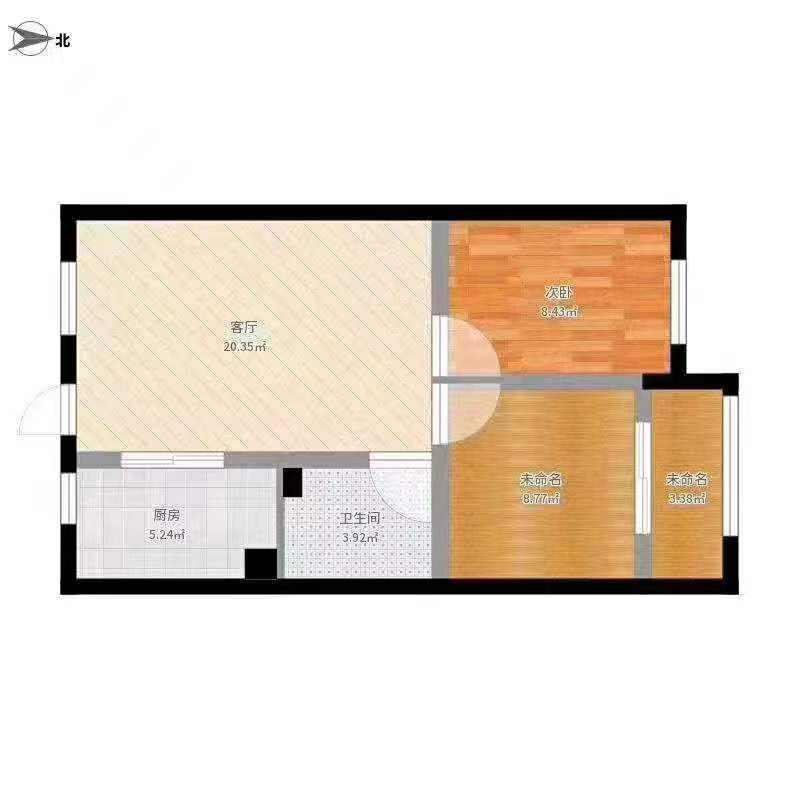 水口山二厂  1室1厅1卫   500.00元/月室内图1