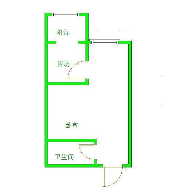 海棠月色  1室0厅1卫    1600.0元/月室内图1