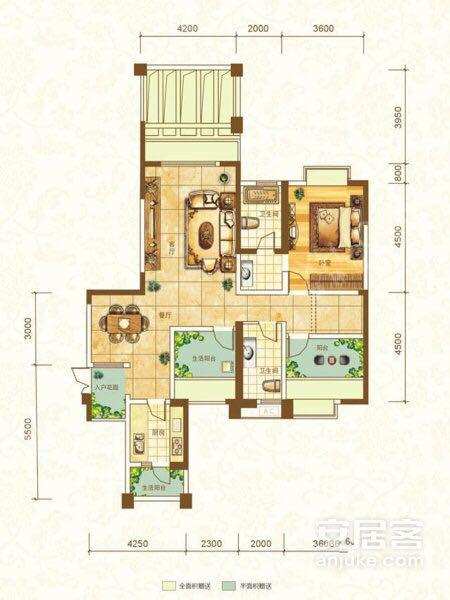 南湖半岛 1室1厅1卫 1400.0元/月 南湖半岛 1室1厅1卫 1400.0元/月户型图