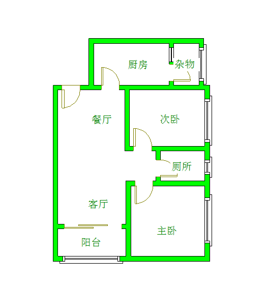 中铁西城二期  2室2厅1卫   170.00万