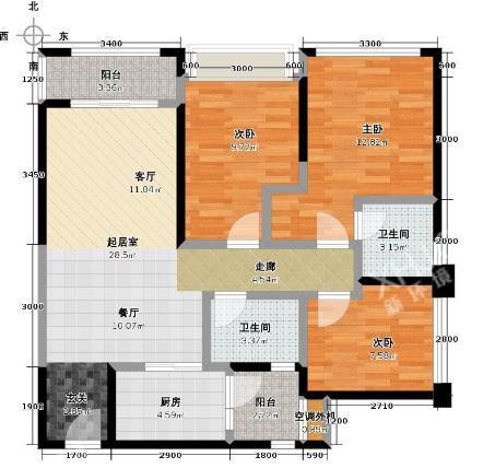 建发翡翠鹭洲  3室2厅2卫   205.00万