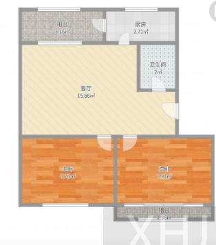 中信城佐岸  2室1厅1卫    1800.0元/月室内图1