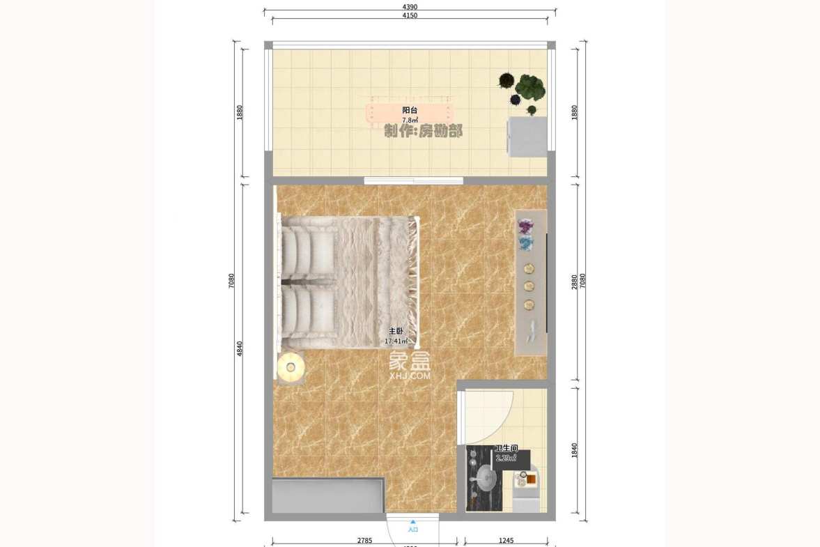 未来城科学家园  1室1厅1卫   35.00万户型图