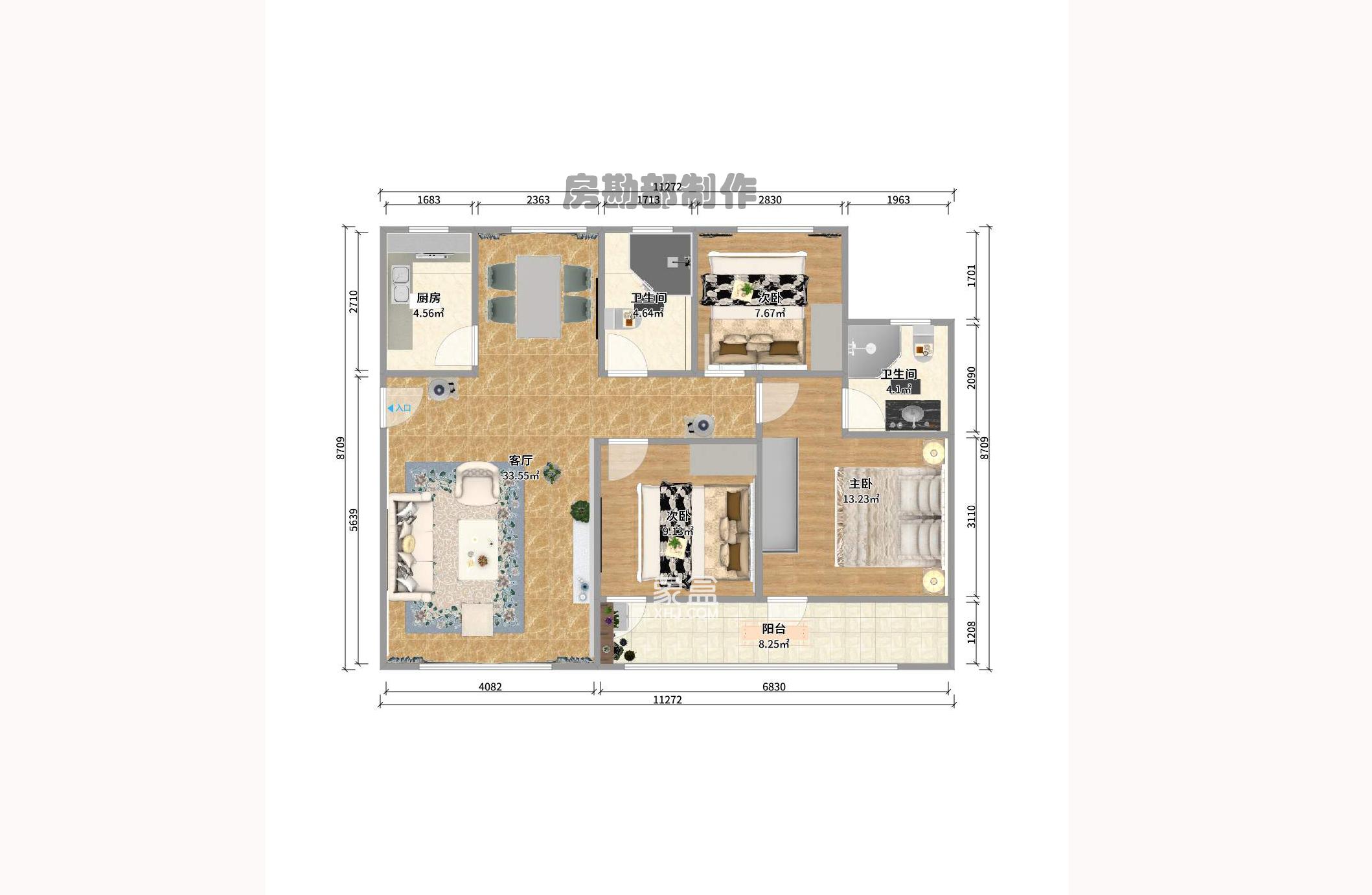 林科院单位房（湘林小区）  4室2厅1卫    2200.0元/月户型图