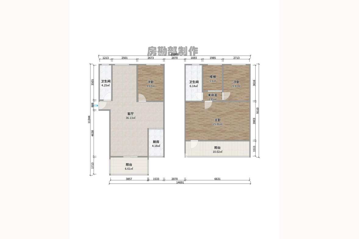 绿荫家园  3室2厅2卫   66.00万户型图