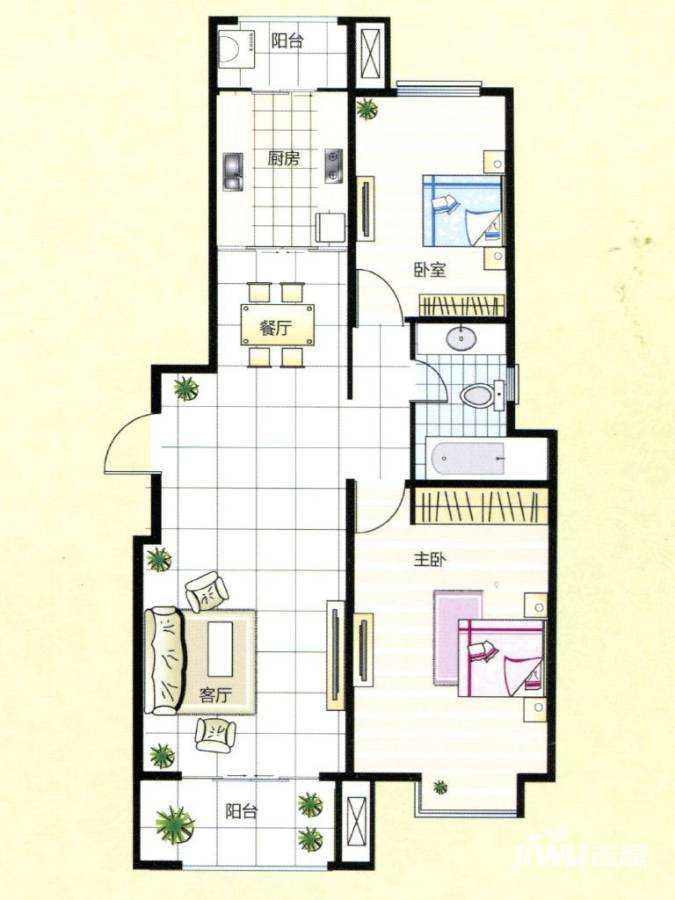 青林苑  2室1厅1卫    1300.0元/月 青林苑  2室1厅1卫    1300.0元/月户型图