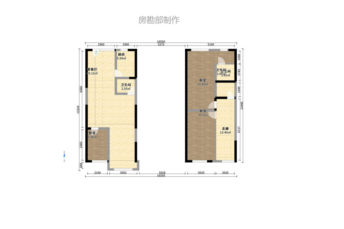 世茂铂翠湾二期  4室2厅1卫   185.00万户型图