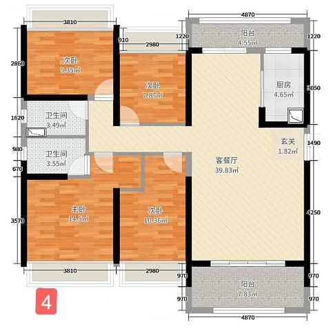 万寿馨福家园  4室2厅2卫   2380.00元/月室内图1