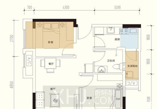 光华逸家  2室1厅1卫   120.00万