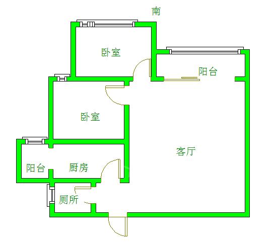 金阳易诚国际  2室1厅1卫   135.00万