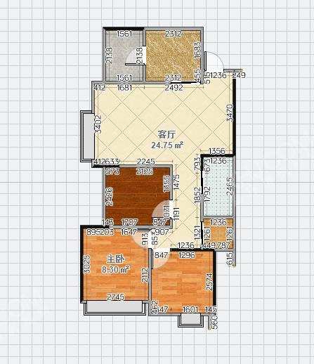 icon尚郡  3室1厅1卫    2800.0元/月室内图1