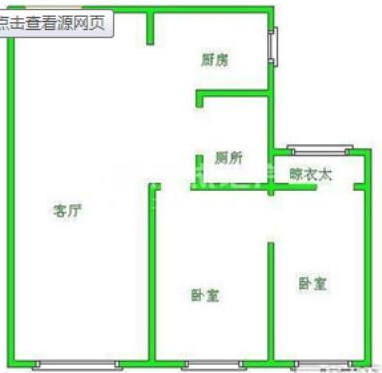 成南领寓  2室1厅1卫   1400.00元/月室内图1