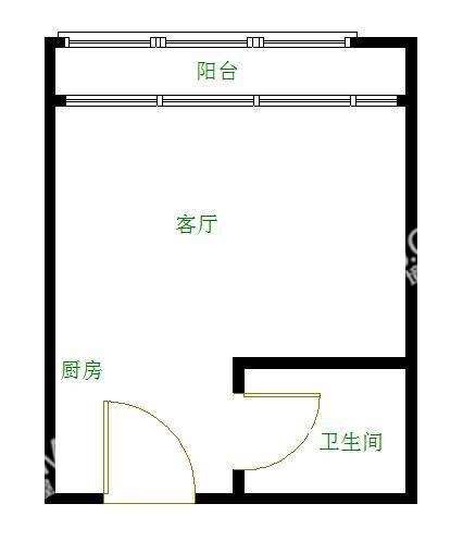 建发天府鹭洲 1室1厅1卫 2000.0元/月 建发天府鹭洲 1室1厅1卫 2000.0元/月户型图