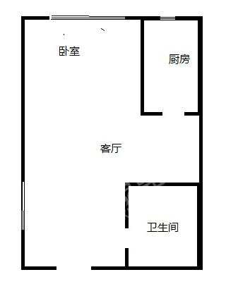 仁美大源映象 1室1厅1卫 2000.0元/月 仁美大源映象 1室1厅1卫 2000.0元/月户型图