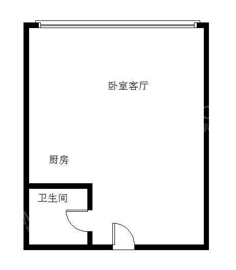 保利星座  1室1厅1卫    2000.0元/月室内图1