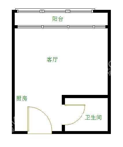 建发天府鹭洲 1室1厅1卫 1900.0元/月 建发天府鹭洲 1室1厅1卫 1900.0元/月户型图