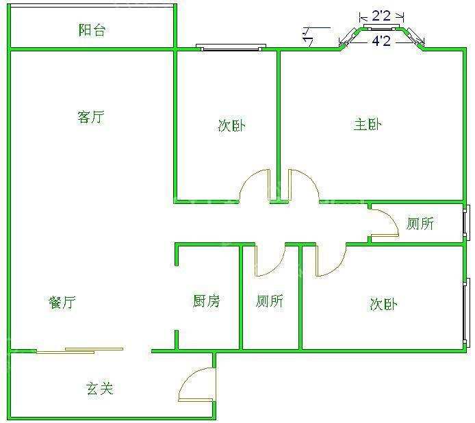 凯旋天际湾  3室2厅2卫    350.0万客厅