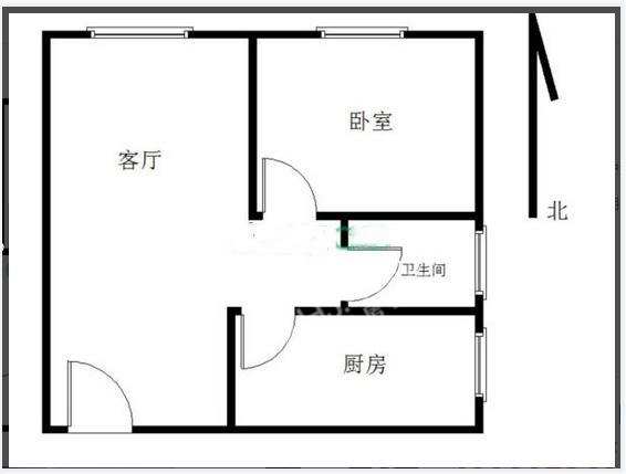 世龙广场 1室1厅1卫 2700.0元/月 世龙广场 1室1厅1卫 2700.0元/月户型图