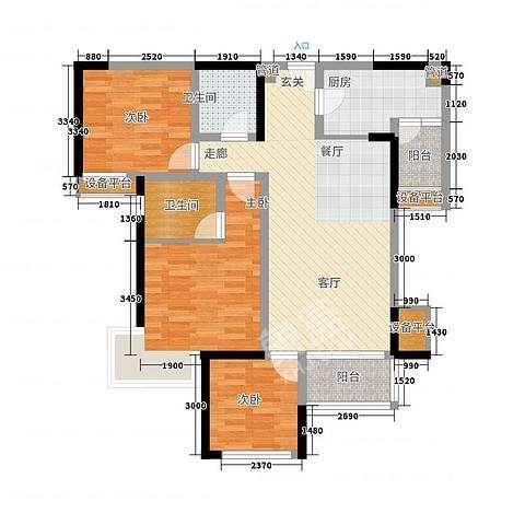 建发鹭洲国际  3室2厅2卫   5800.00元/月室内图1