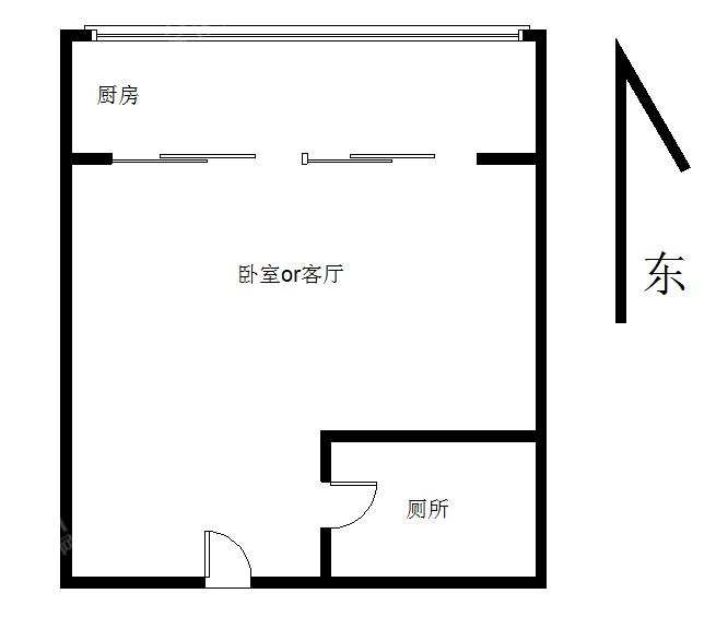 保利星座  1室1厅1卫    2600.0元/月室内图1