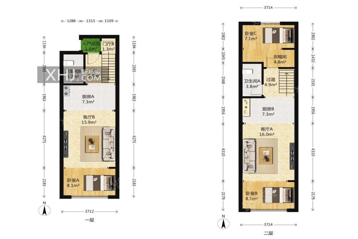 保利星座  1室1厅1卫    1500.0元/月室内图1