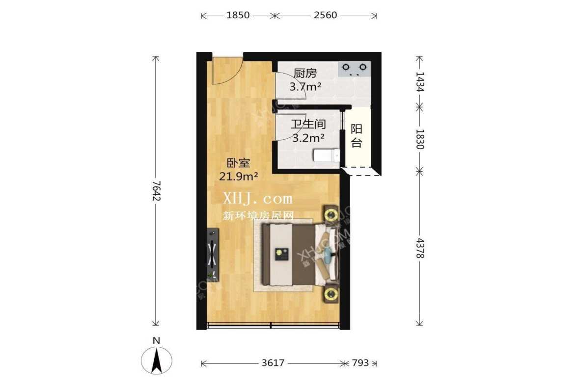 icon尚郡  1室1厅1卫    2000.0元/月 icon尚郡  1室1厅1卫    2000.0元/月室内图1