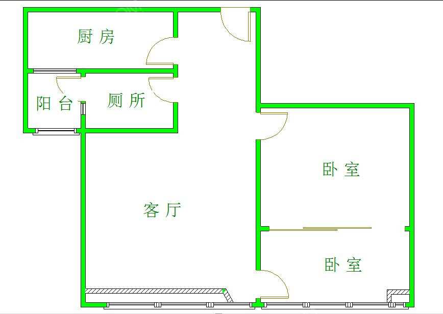 颐和京都3期  2室1厅1卫   1800.00元/月室内图1