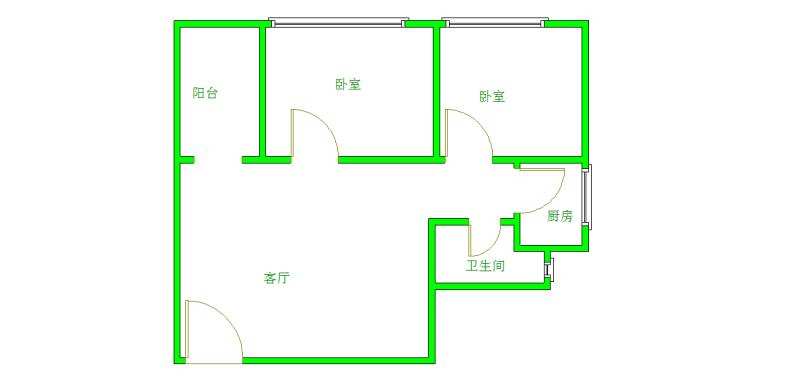 左右小区 2室2厅1卫 1700.0元/月 左右小区 2室2厅1卫 1700.0元/月户型图