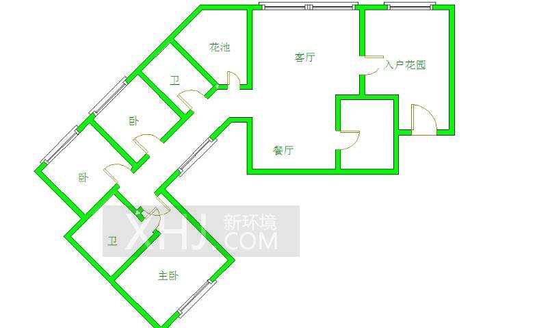 橙花风景  3室2厅2卫    3300.0元/月室内图1
