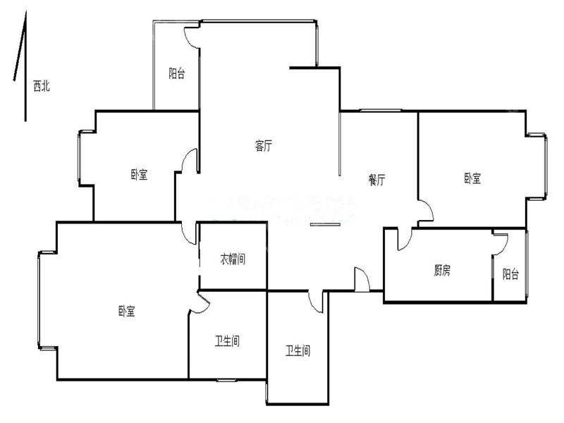 中大君悦金沙一期  3室2厅2卫    381.0万室内图1