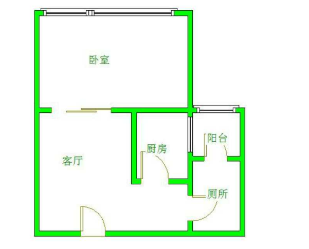 南湖国际1期  2室1厅1卫    2200.0元/月室内图1