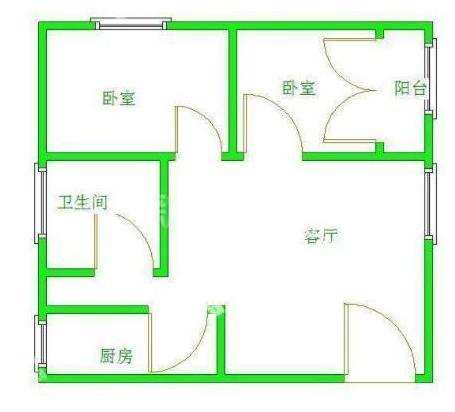 天府鹤林-西区（一期）  2室2厅1卫   1600.00元/月室内图1