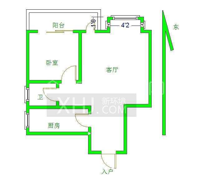 光华馨地 1室1厅1卫 1900.0元/月 光华馨地 1室1厅1卫 1900.0元/月户型图