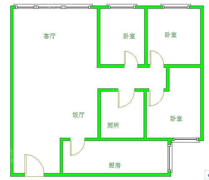 东原时光道  3室2厅1卫    2800.0元/月室内图1