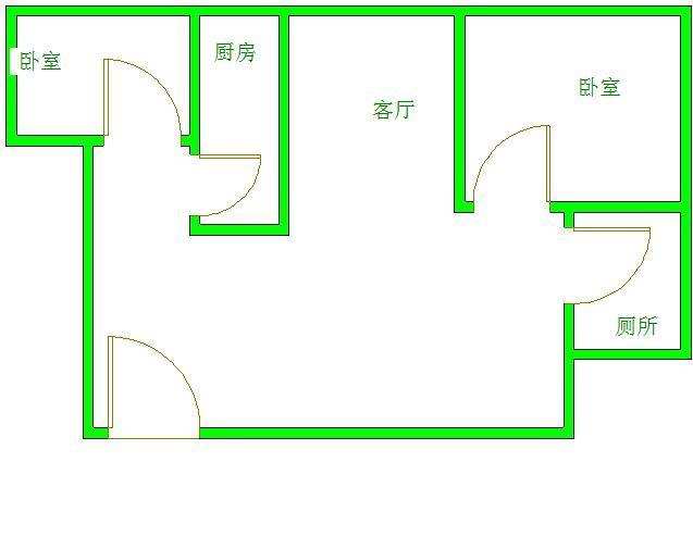 天府鹤林-东区（二期）  2室2厅1卫   1600.00元/月室内图1