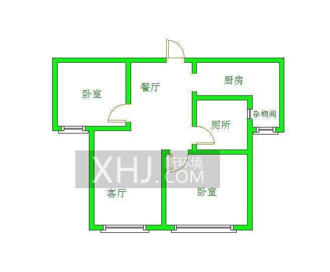 荣盛花语城  2室1厅1卫   2200.00元/月室内图1