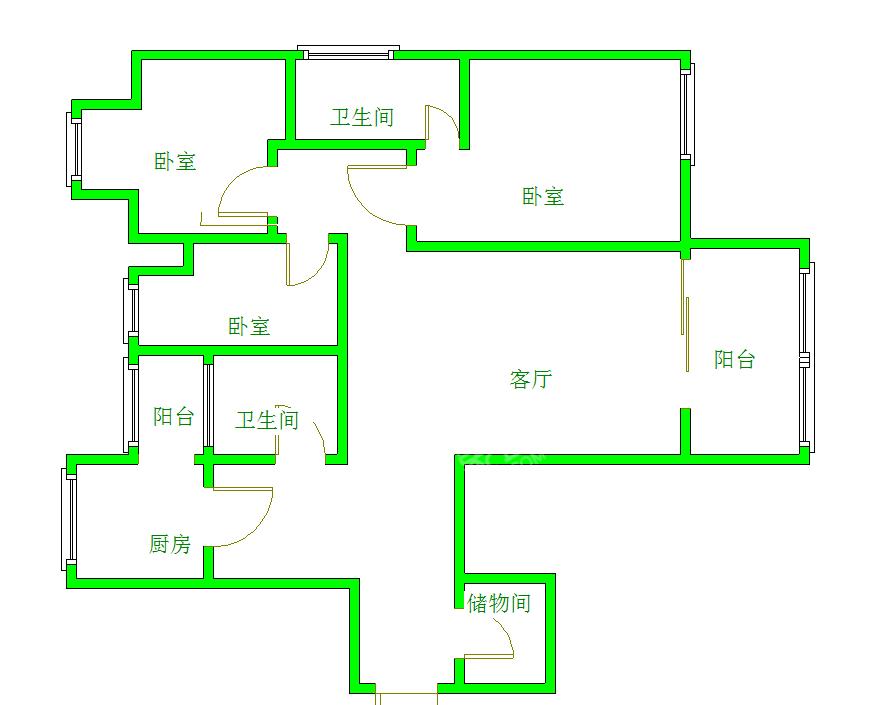 心灵家园  3室2厅2卫   265.00万