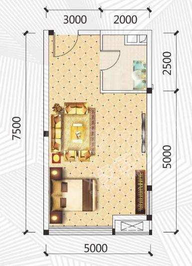 一品CG  1室1厅1卫    1700.0元/月 一品CG  1室1厅1卫    1700.0元/月室内图1
