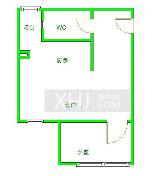 左右小区  1室1厅1卫    1400.0元/月室内图1