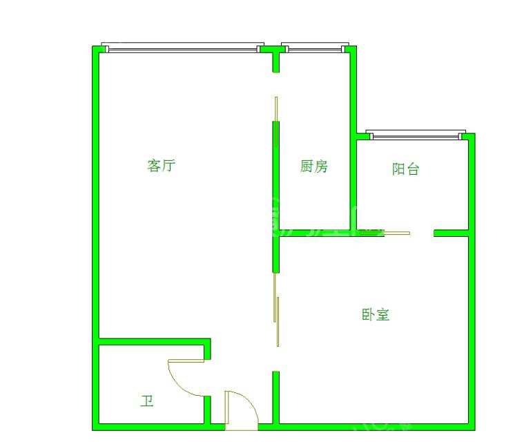 海棠月色  1室1厅1卫    2000.0元/月室内图1