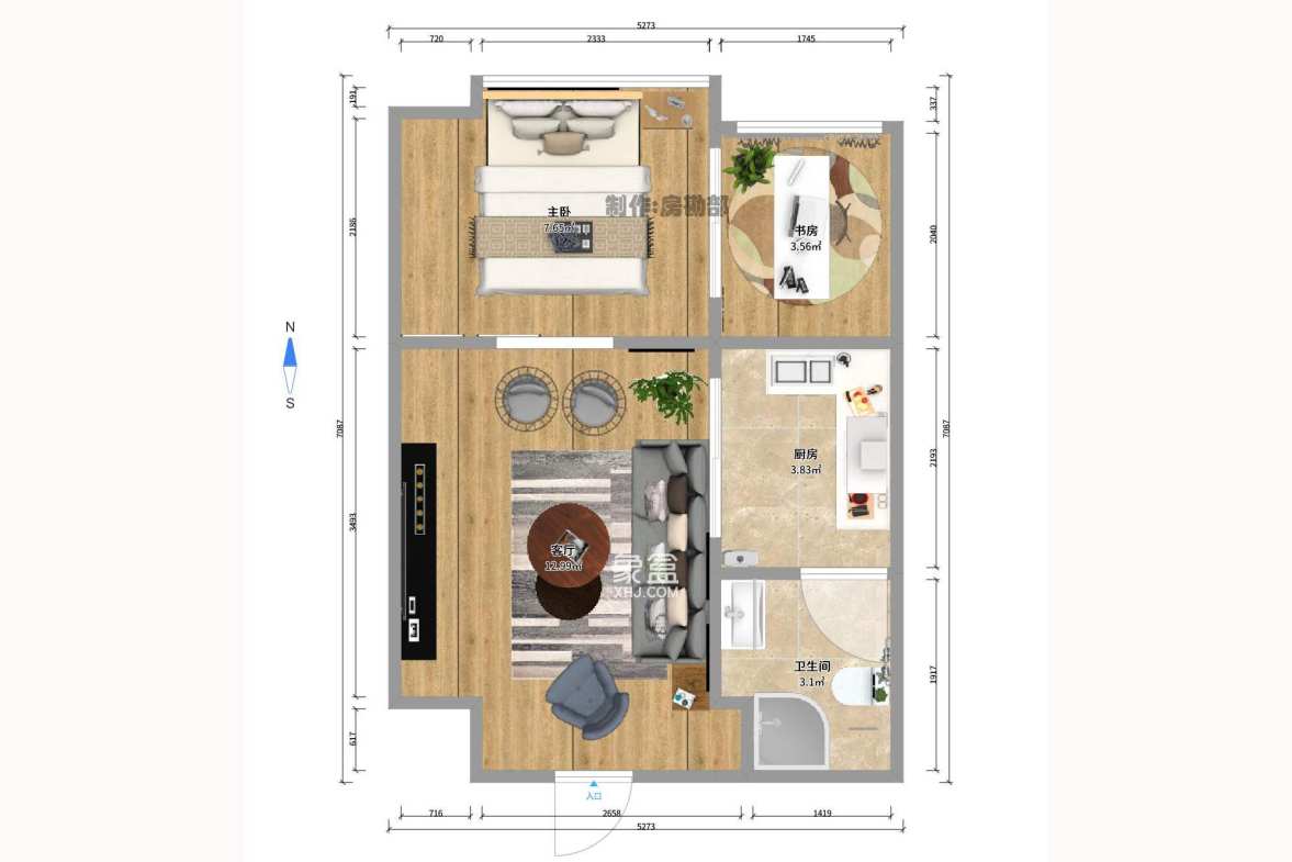 城市时光 1室1厅1卫 1500.0元/月 城市时光 1室1厅1卫 1500.0元/月户型图
