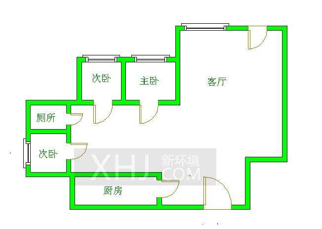 元益花园  3室1厅1卫    2000.0元/月室内图1