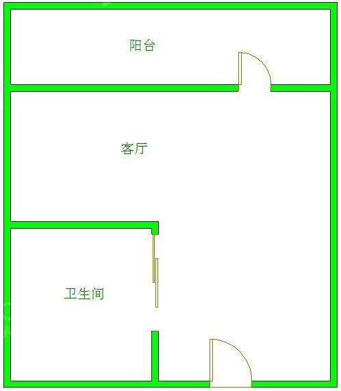 建发天府鹭洲 1室1厅1卫 2000.0元/月 建发天府鹭洲 1室1厅1卫 2000.0元/月户型图