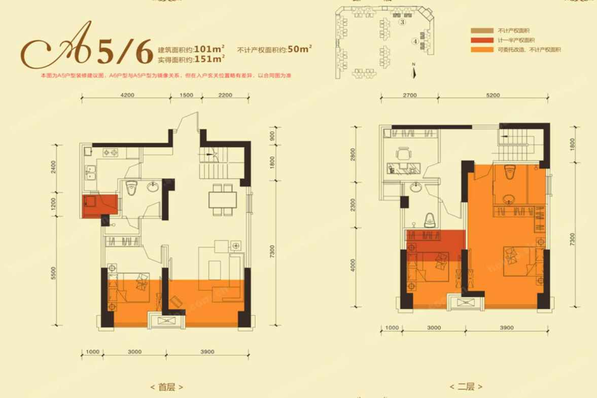 保利百合花园  4室2厅2卫    340.0万室内图1