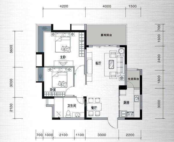 华府西苑  2室2厅1卫    5800.0元/月 华府西苑  2室2厅1卫    5800.0元/月室内图1