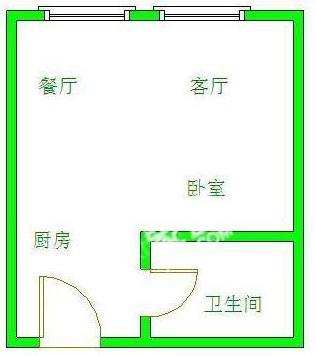 天府鹤林-东区（二期）  1室1厅1卫   1400.00元/月室内图1