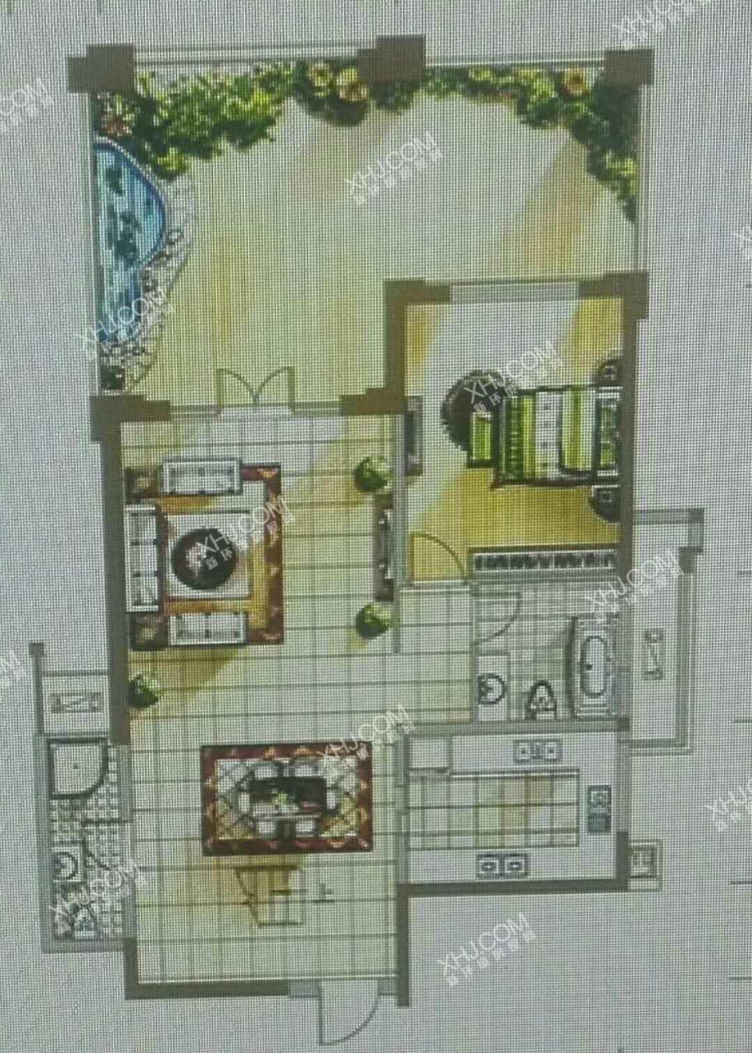 河池新居  2室2厅1卫    1500.0元/月室内图1