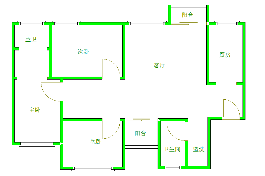 中大君悦金沙4期  3室2厅2卫    3500.0元/月室内图1