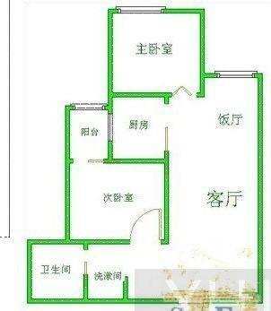 千和馨城  2室1厅1卫   2400.00元/月室内图1